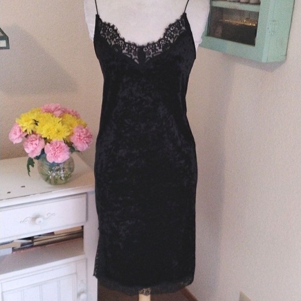 Divided Crushed Velvet Dress